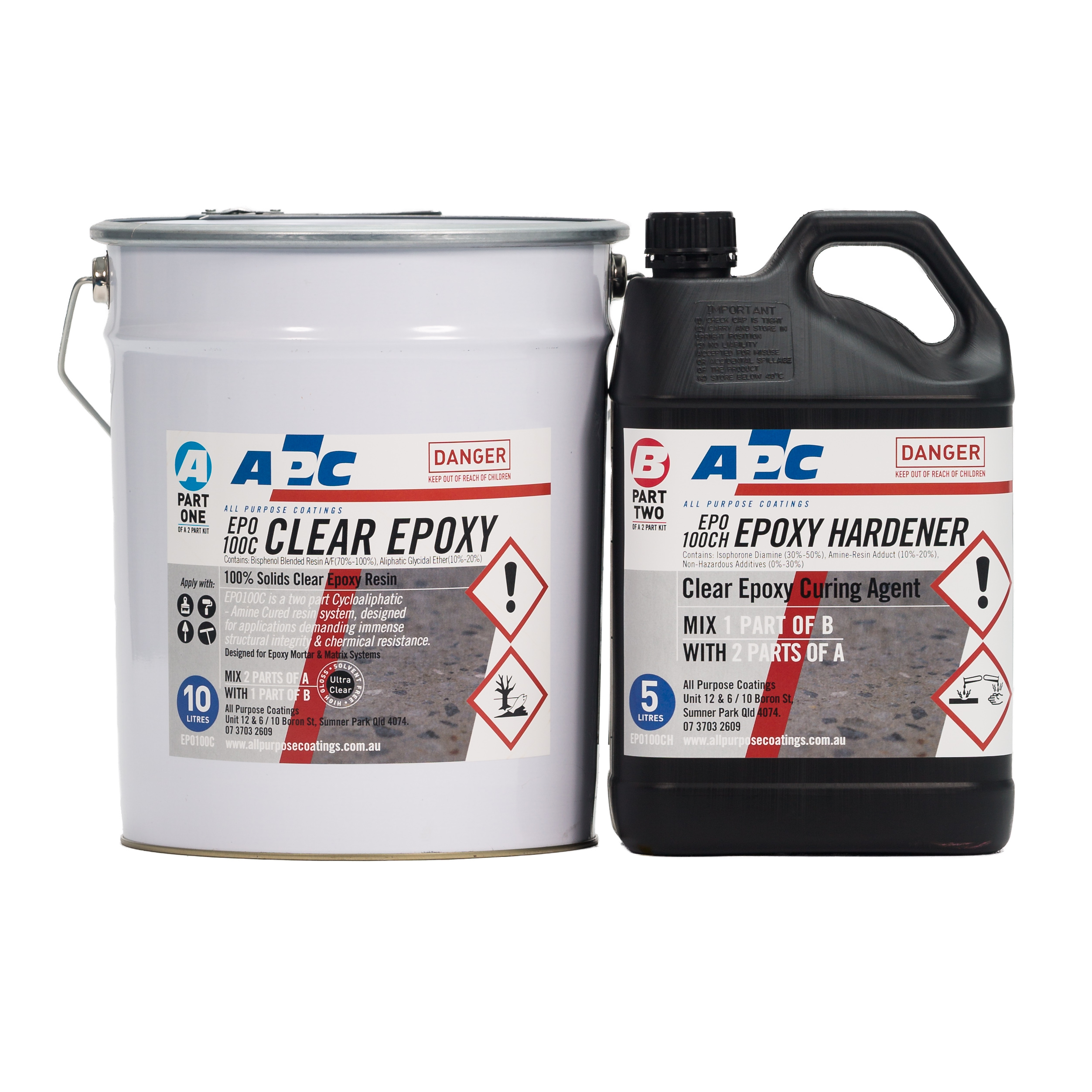 EPO100C® Clear Epoxy Coating Kit 15L
