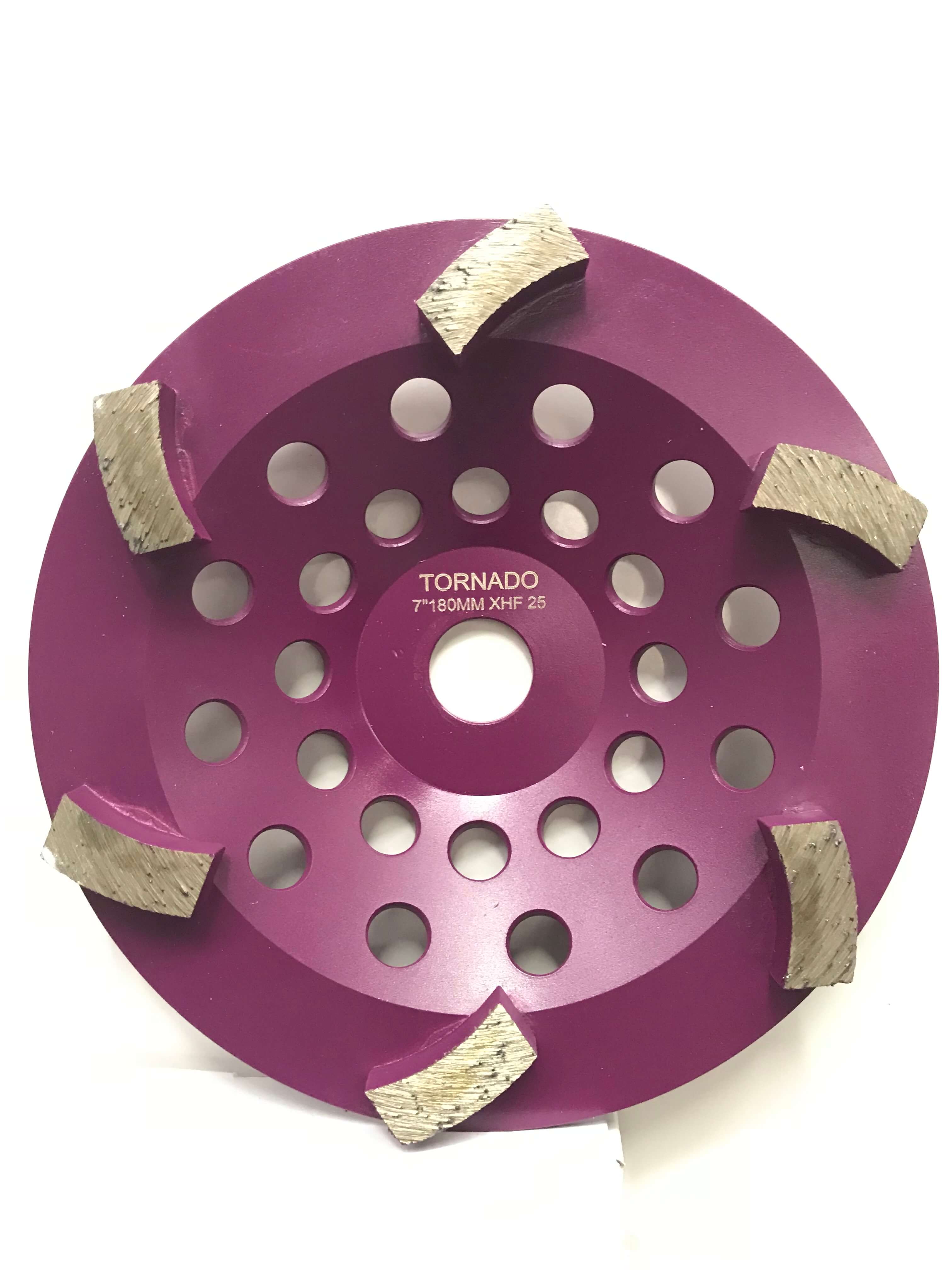 25 Grit Purple 7" 180mm x 6 Curved Seg