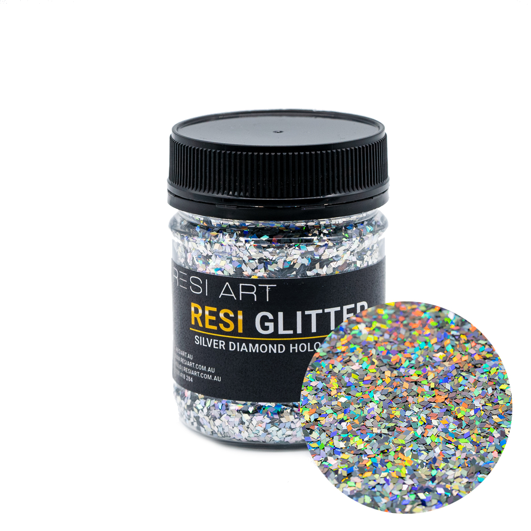 Silver Diamond Holographic 100g - Resi Glitter