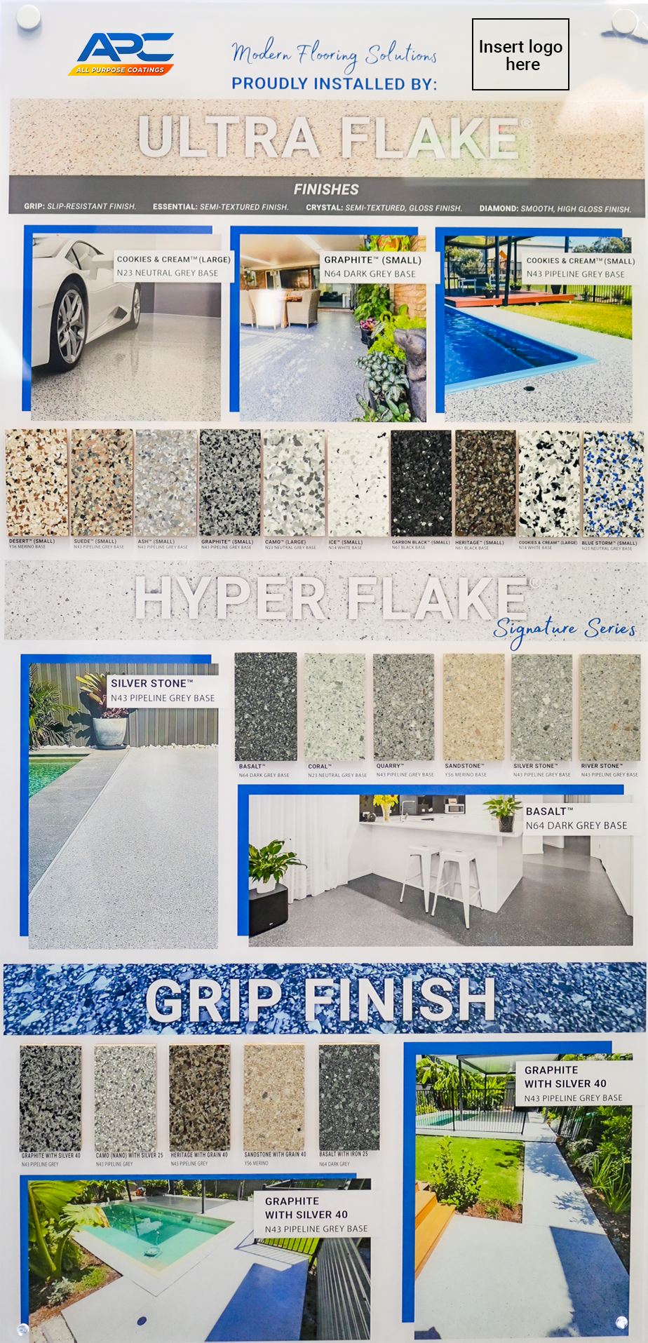 Builders Board - Ultra Flake, Hyper Flake & Grip Finish 65cm x 135cm